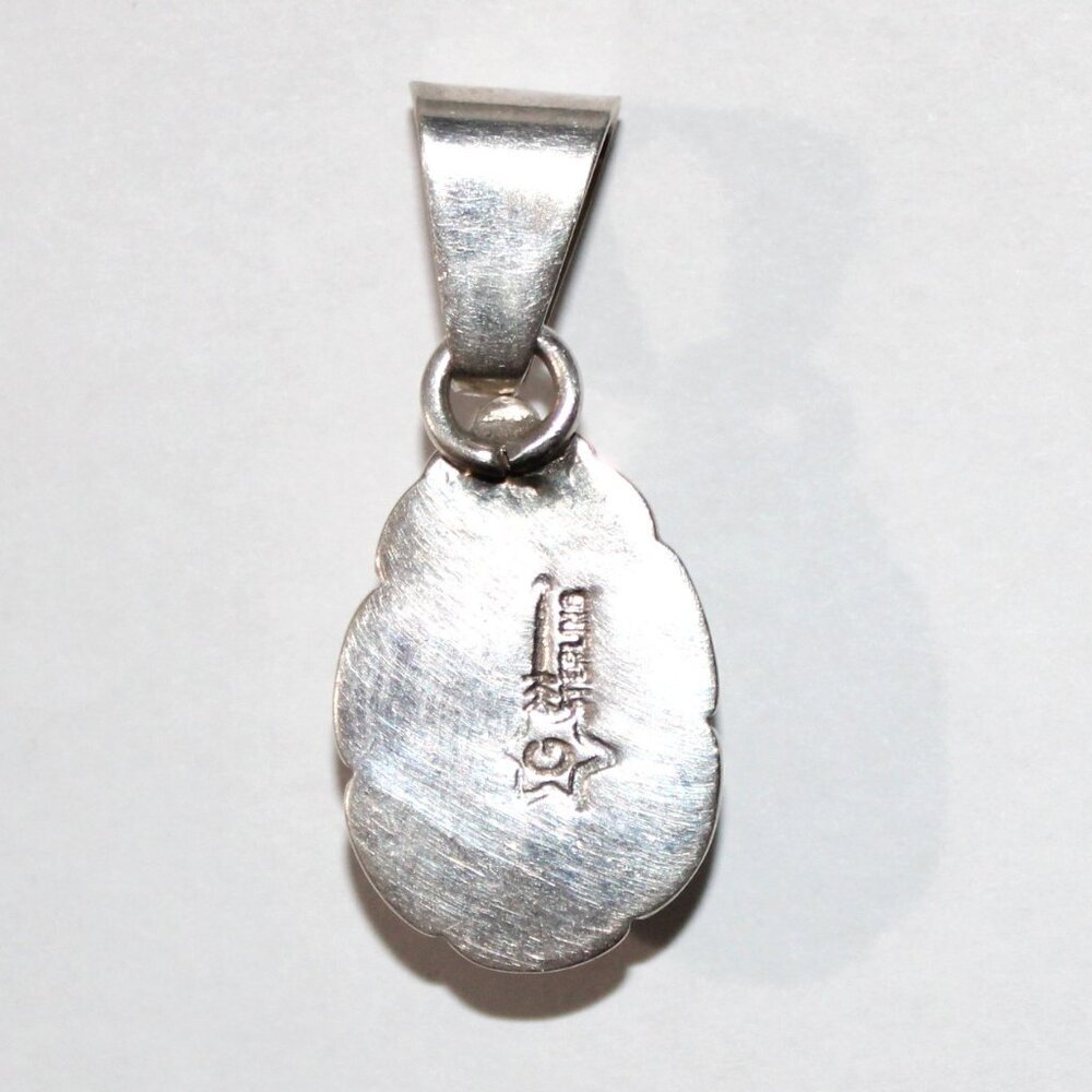 Vintage Sterling Silver South Western Purple Stone Pendant - Picture 2 of 5